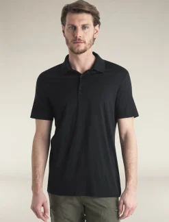 Icebreaker T-shirts^Men's Merino 150 Tech Lite Short Sleeve Polo Black