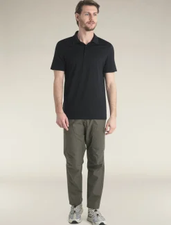 Icebreaker T-shirts^Men's Merino 150 Tech Lite Short Sleeve Polo Black