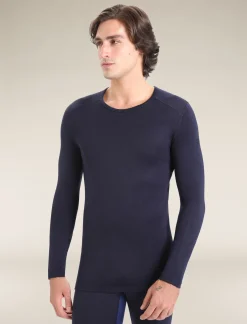 Icebreaker Base Layers^Men's Merino 260 Tech Long Sleeve Crew Neck Thermal Top MidnightNavy