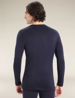 Icebreaker Base Layers^Men's Merino 260 Tech Long Sleeve Crew Neck Thermal Top MidnightNavy