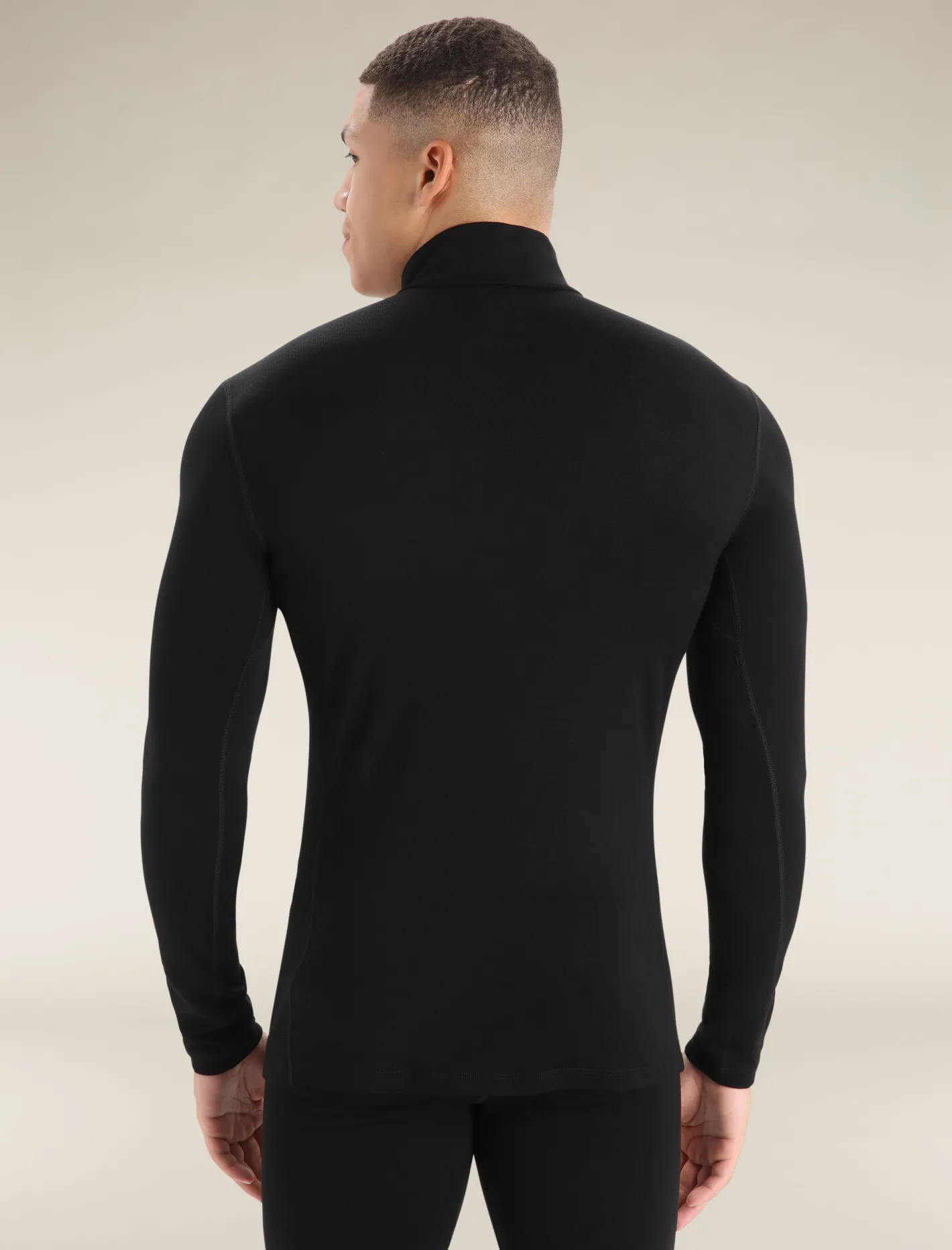 Icebreaker Base Layers^Men's Merino 260 Tech Long Sleeve Half Zip Thermal Top Black