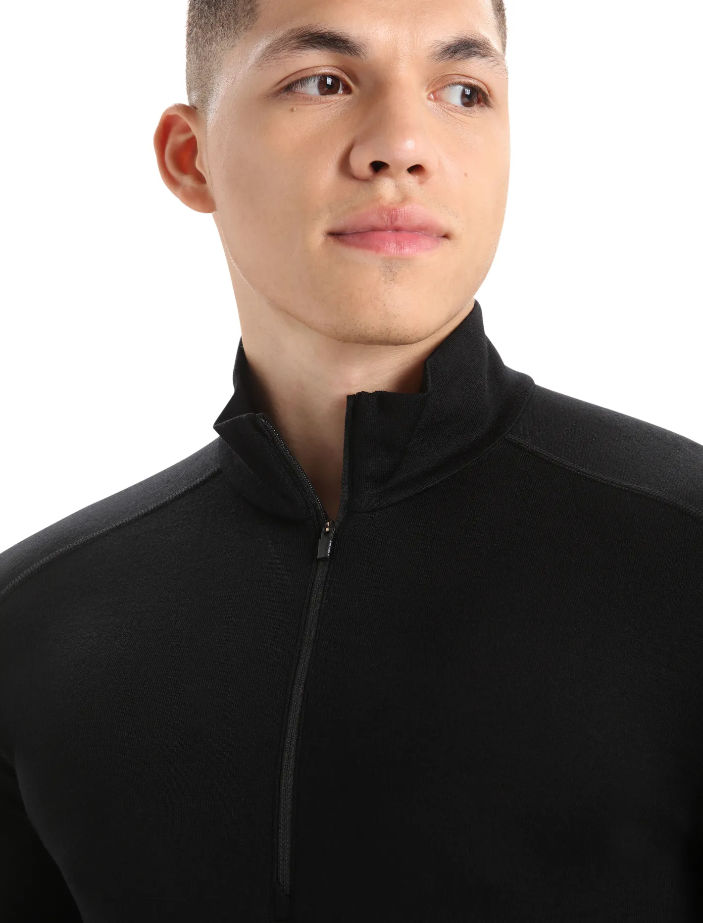 Icebreaker Base Layers^Men's Merino 260 Tech Long Sleeve Half Zip Thermal Top Black