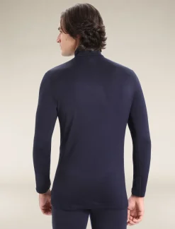 Icebreaker Base Layers^Men's Merino 260 Tech Long Sleeve Half Zip Thermal Top MidnightNavy