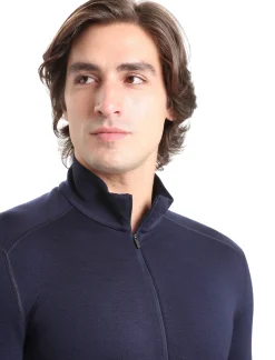 Icebreaker Base Layers^Men's Merino 260 Tech Long Sleeve Half Zip Thermal Top MidnightNavy