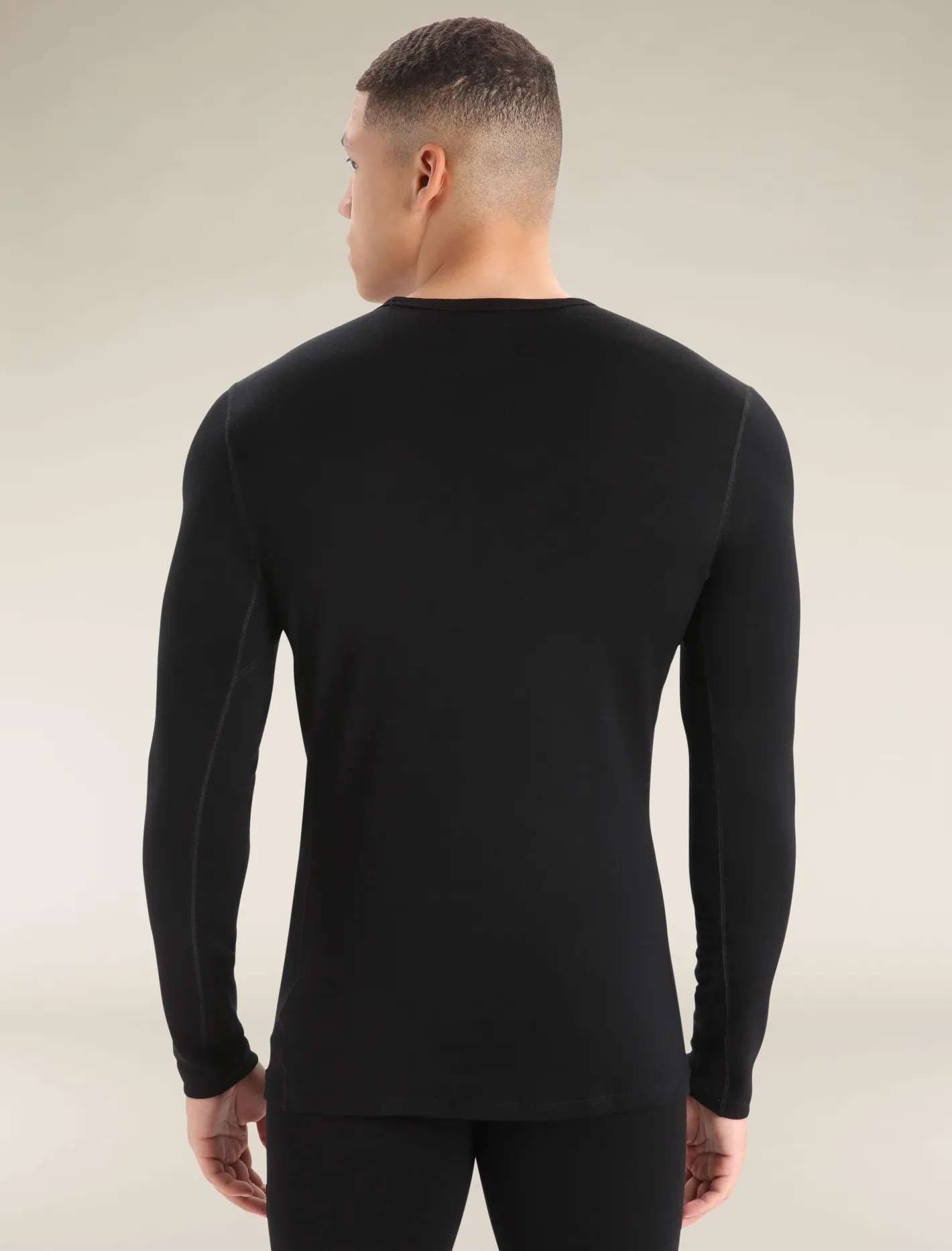 Icebreaker Base Layers^Men's Merino 260 Tech Long Sleeve Crew Neck Thermal Top Black
