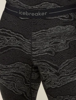 Icebreaker Base Layers^Men's Merino 260 Vertex Thermal Leggings Snow Guide Black/Galaxy