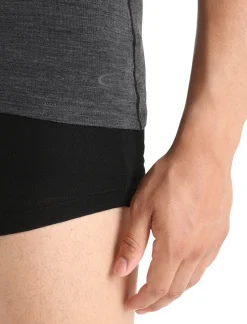 Icebreaker Underwear^Men's Merino Anatomica Short Sleeve Crew Neck Tee JetHeather