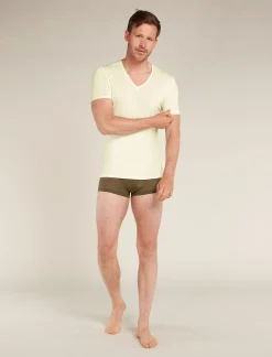 Icebreaker Underwear^Men's Merino Anatomica Short Sleeve V Neck Tee Undyed