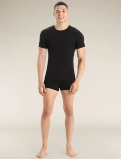 Icebreaker Underwear^Men's Merino Anatomica Short Sleeve Crew Neck Tee Black