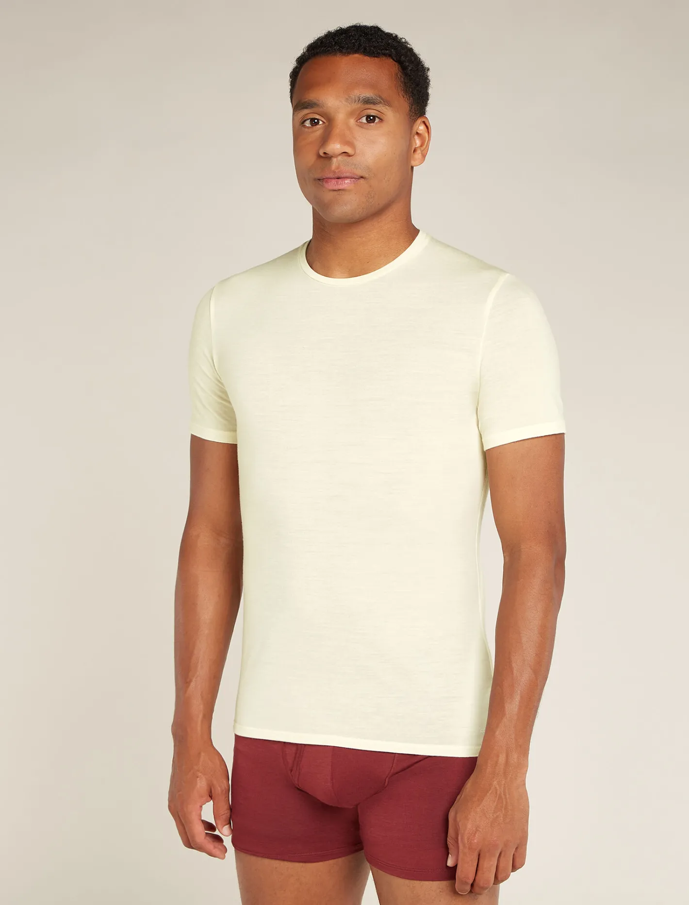 Icebreaker Underwear^Men's Merino Anatomica Short Sleeve Crew Neck Tee Undyed