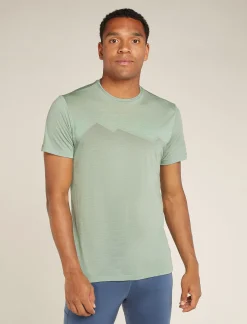 Icebreaker T-shirts^Men's Merino Blend 125 Cool-Lite™ Sphere Short Sleeve T-Shirt Radiant Peak Moss