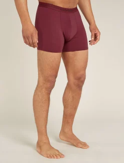 Icebreaker Underwear^Men's Merino Blend 125 Cool-Lite™ Anatomica Boxers Port