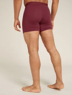 Icebreaker Underwear^Men's Merino Blend 125 Cool-Lite™ Anatomica Boxers Port