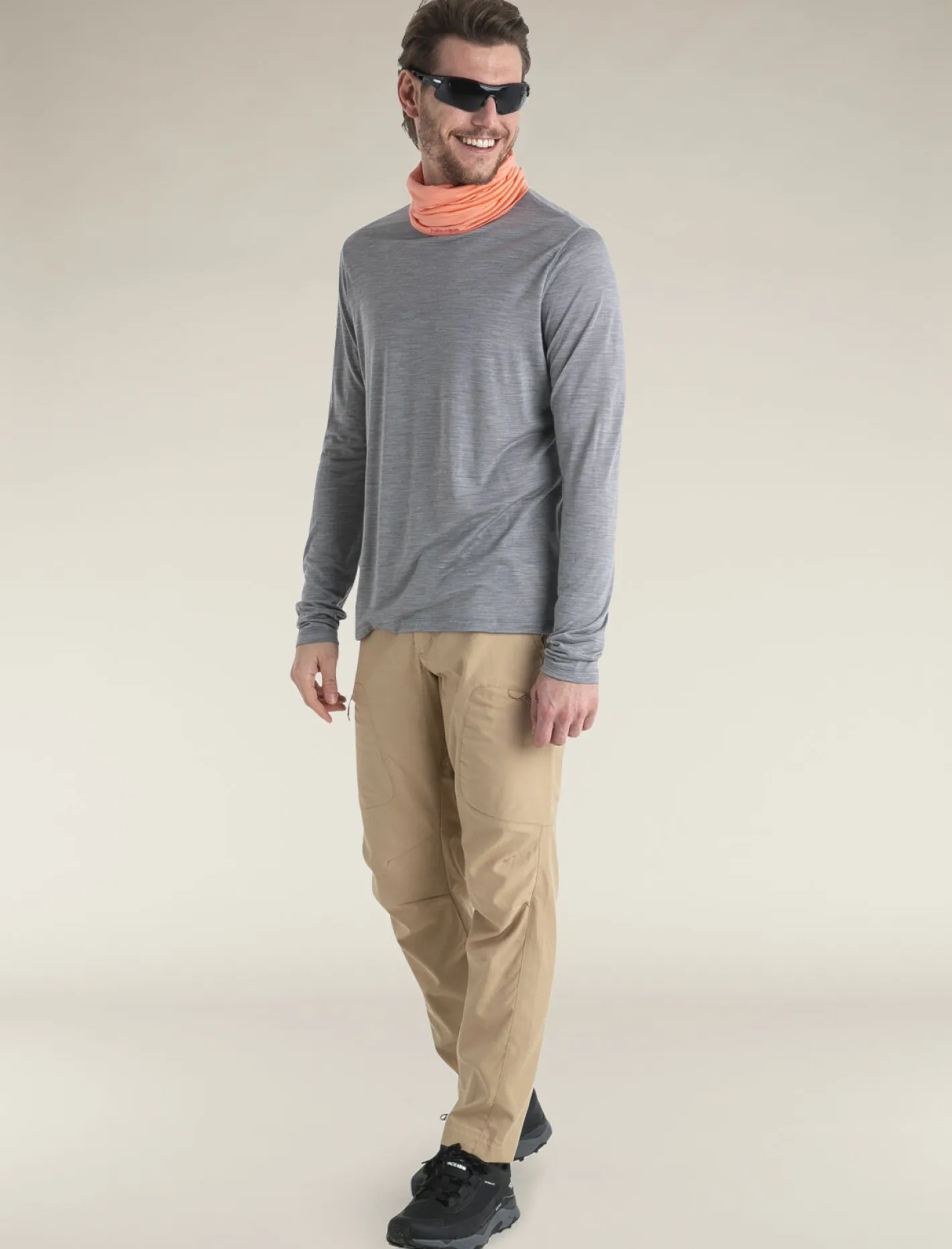 Icebreaker T-shirts^Men's Merino Blend 125 Cool-Lite™ Sphere Long Sleeve T-Shirt MetroHeather