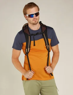 Icebreaker T-shirts^Men's Merino Blend 125 Cool-Lite™ Sphere Short Sleeve T-Shirt Colour Block Ray/Graphite