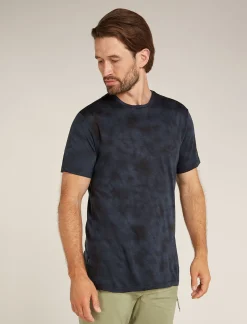 Icebreaker T-shirts^Men's Merino Blend 125 Cool-Lite™ Sphere Short Sleeve T-Shirt Cloud Dye Graphite/Black