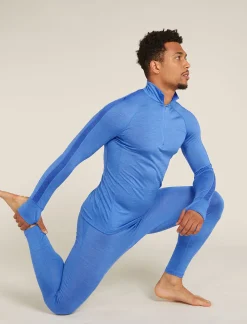 Icebreaker Base Layers^Men's Merino Blend 125 ZoneKnit™ Long Sleeve Half Zip Thermal Top Baja