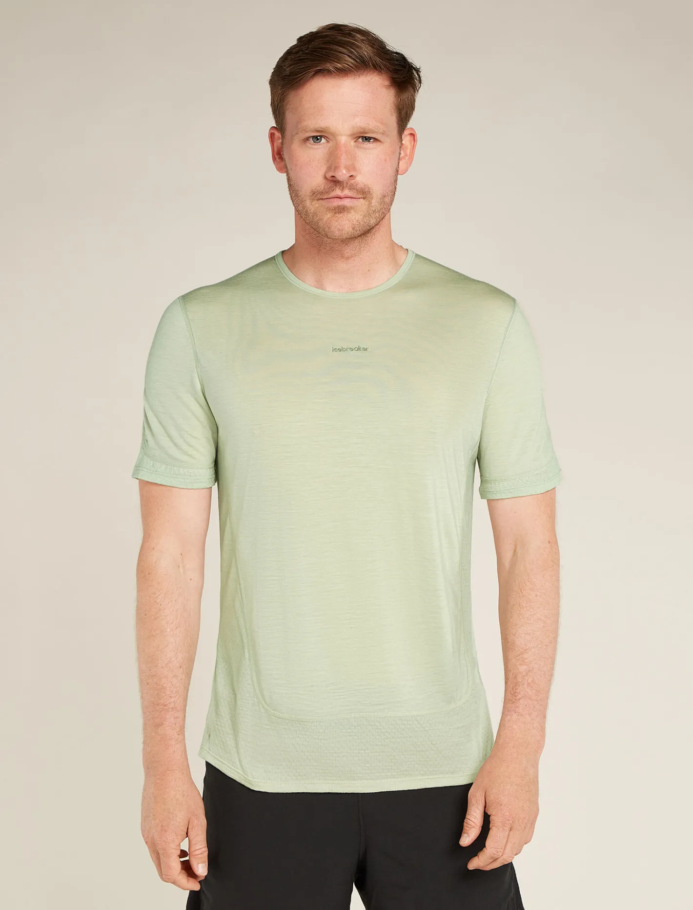 Icebreaker T-shirts^Men's Merino Blend 125 ZoneKnit™ Energy Wind Short Sleeve T-Shirt Ashen