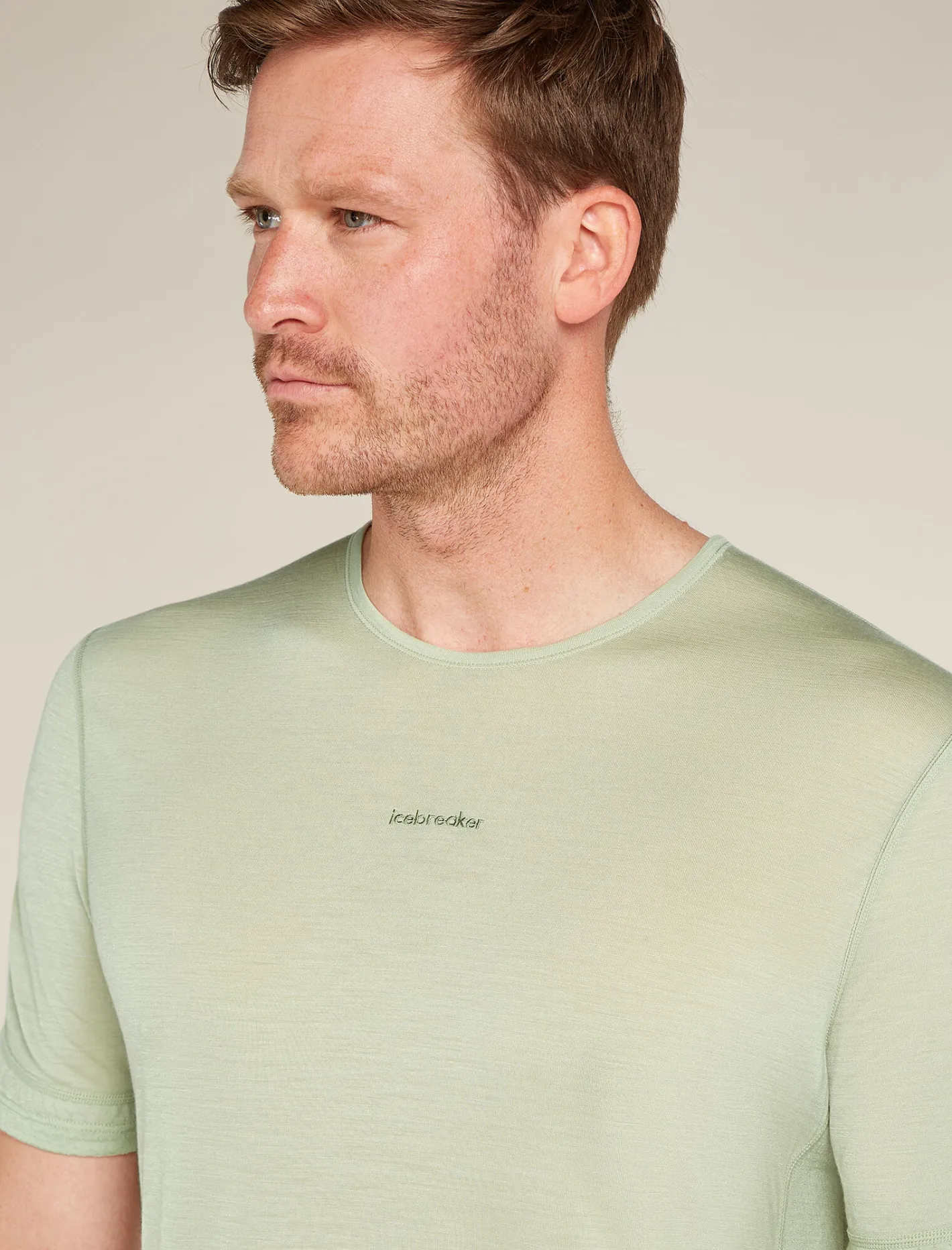 Icebreaker T-shirts^Men's Merino Blend 125 ZoneKnit™ Energy Wind Short Sleeve T-Shirt Ashen
