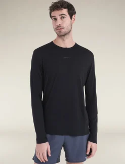Icebreaker T-shirts^Men's Merino Blend 125 ZoneKnit™ Energy Wind Long Sleeve T-Shirt Black