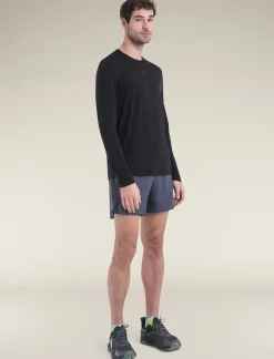 Icebreaker T-shirts^Men's Merino Blend 125 ZoneKnit™ Energy Wind Long Sleeve T-Shirt Black