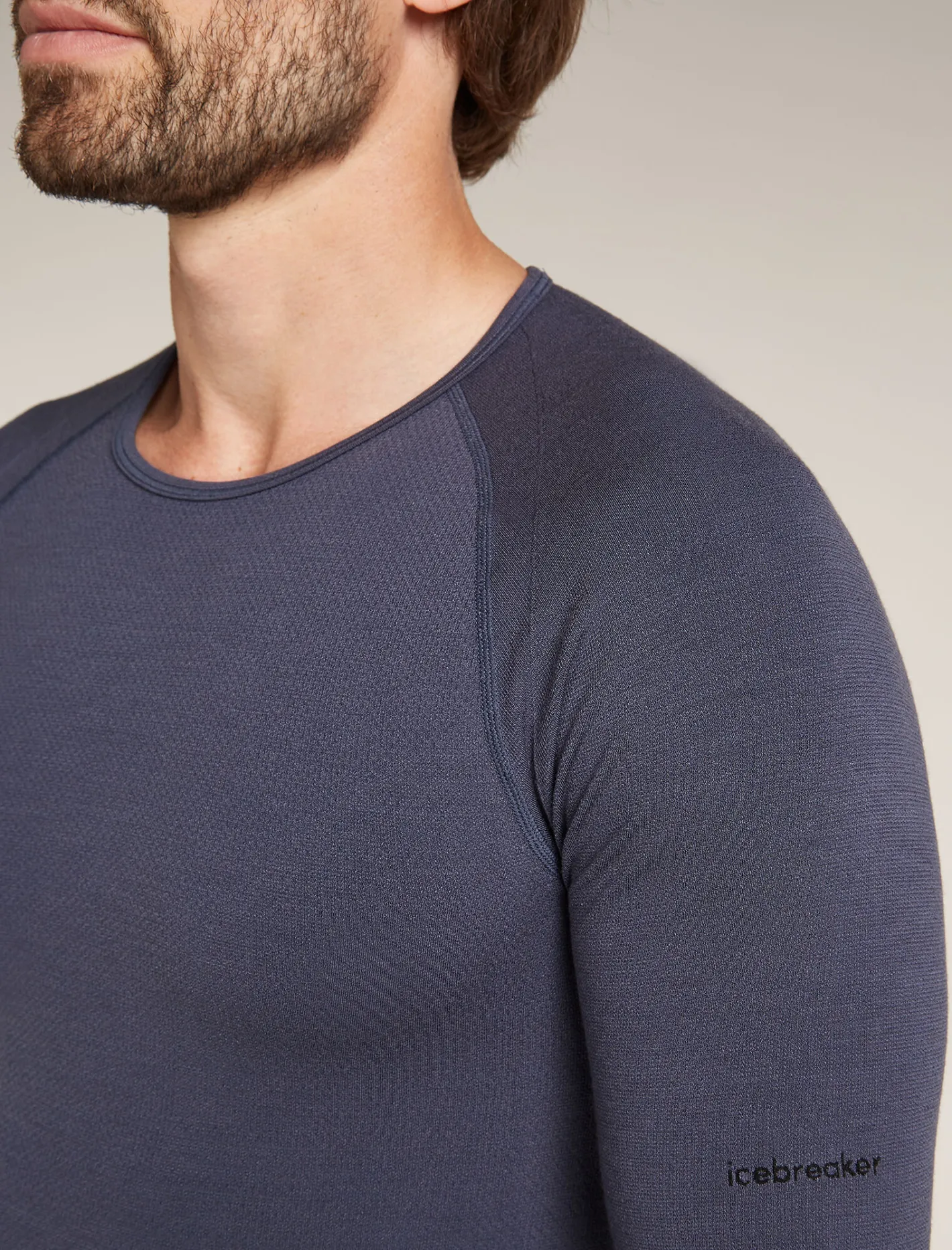 Icebreaker T-shirts^Men's Merino Blend 260 ZoneKnit™ Seamless Long Sleeve Crewe Thermal Top Graphite