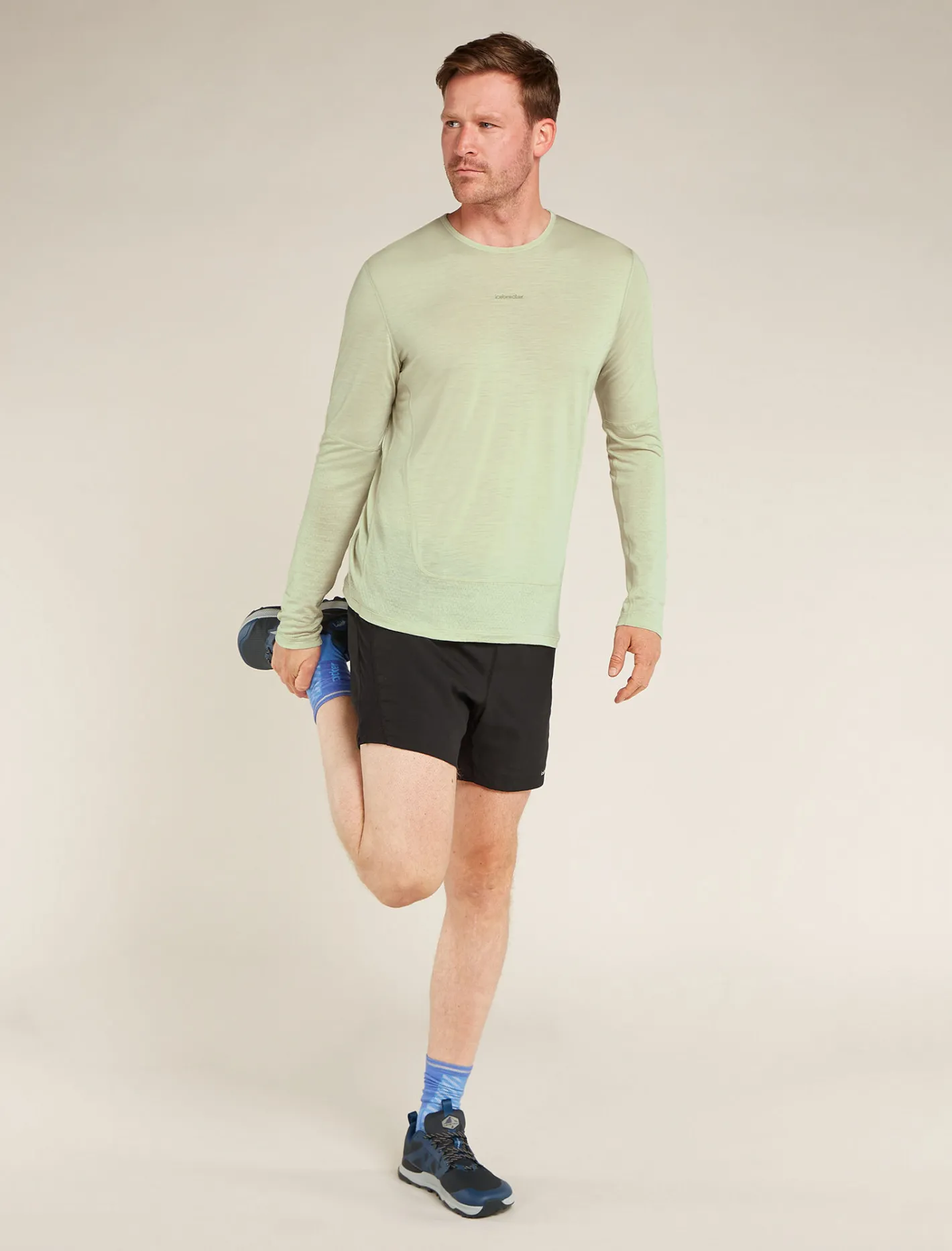 Icebreaker T-shirts^Men's Merino Blend 125 ZoneKnit™ Energy Wind Long Sleeve T-Shirt Ashen