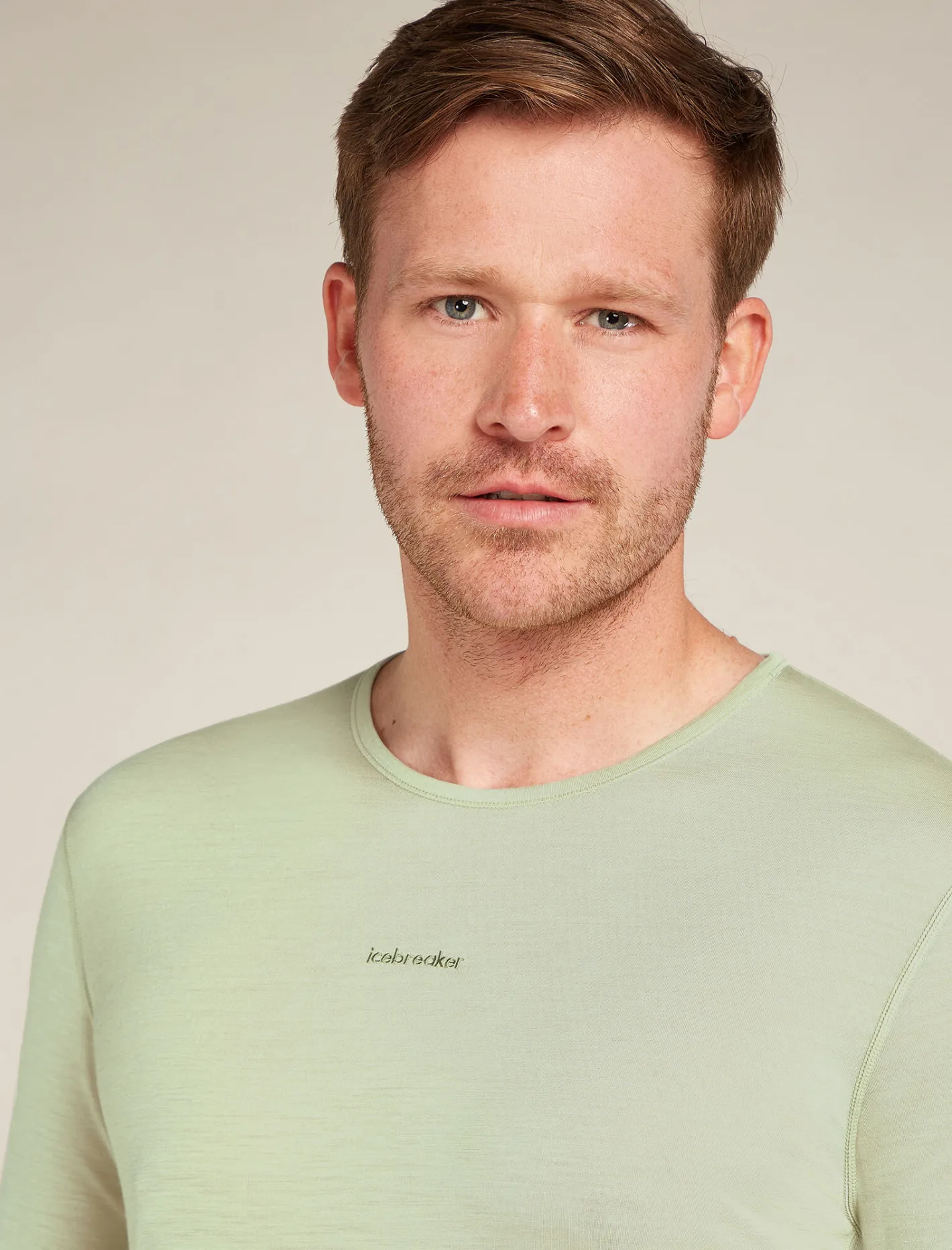 Icebreaker T-shirts^Men's Merino Blend 125 ZoneKnit™ Energy Wind Long Sleeve T-Shirt Ashen