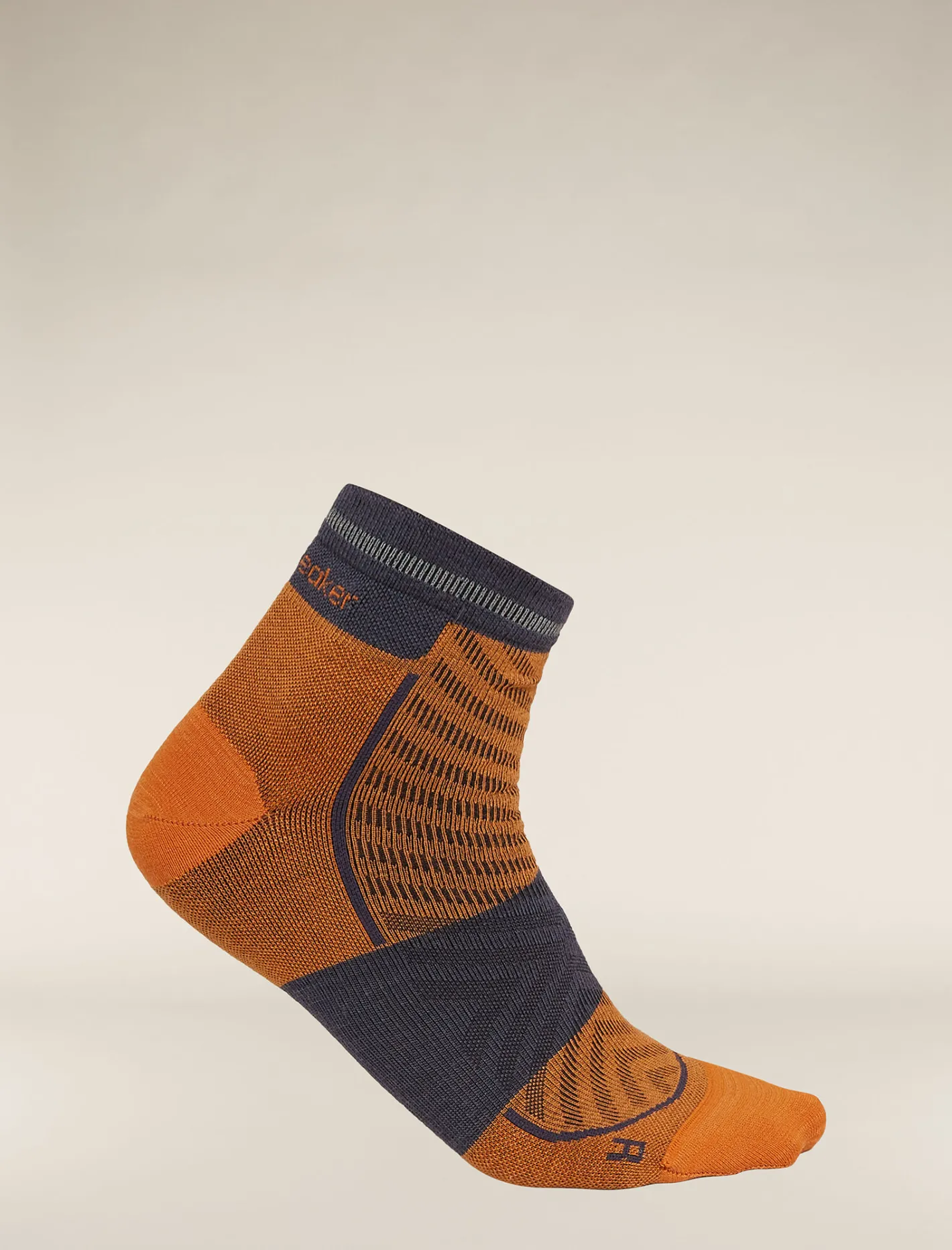 Icebreaker Socks^Men's Merino Blend Run+ Ultralight Mini Socks Ray/Graphite