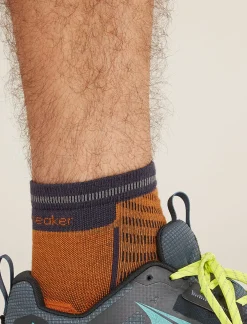 Icebreaker Socks^Men's Merino Blend Run+ Ultralight Mini Socks Ray/Graphite