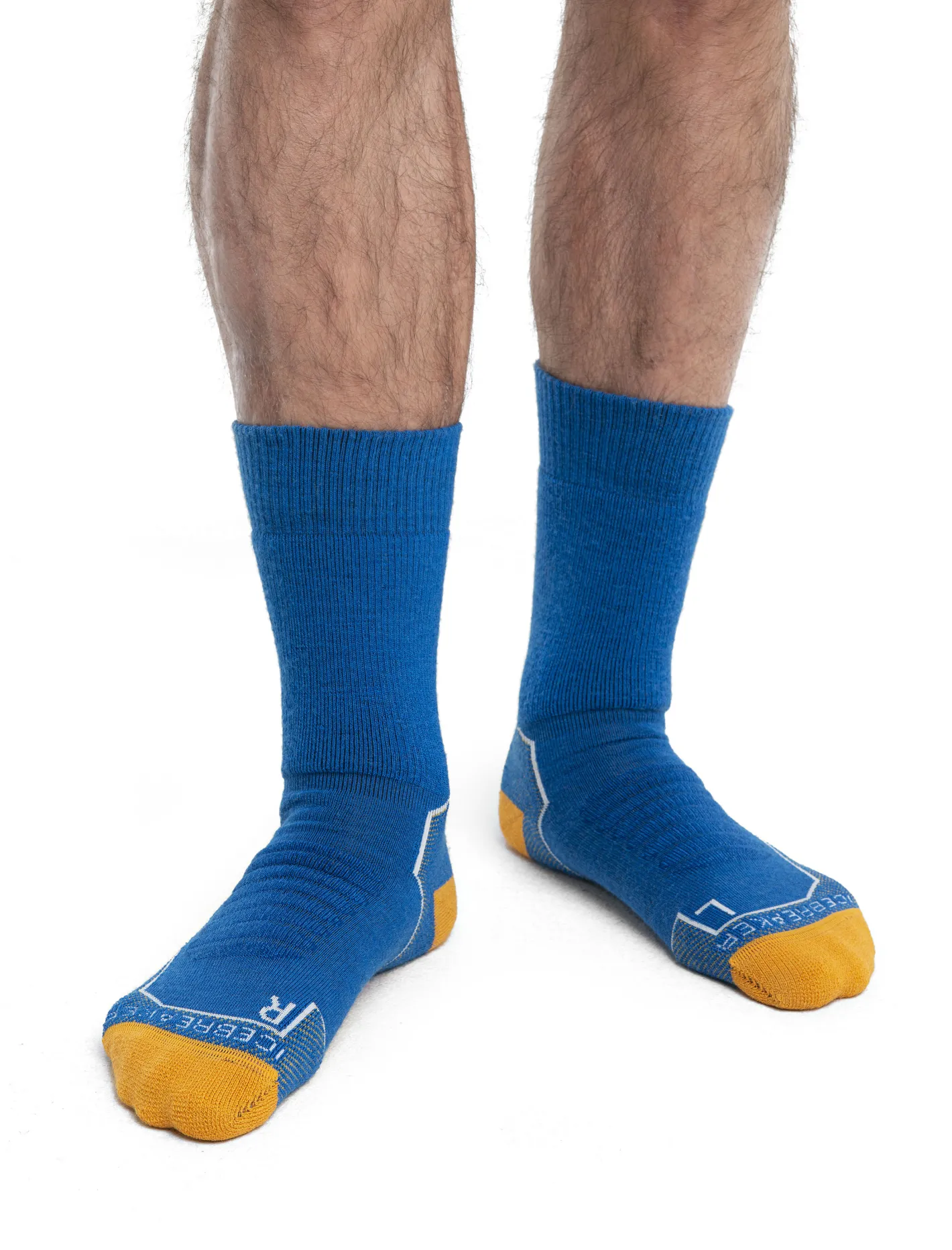 Icebreaker Socks^Men's Merino Hike+ Heavy Crew Socks Lazurite/Snow