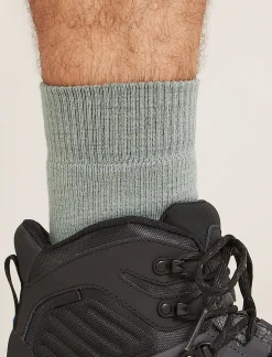 Icebreaker Socks^Men's Merino Hike+ Heavy Crew Socks Moss/Blaze