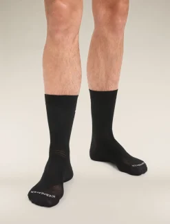 Icebreaker Socks^Men's Merino Hike Liner Crew Socks Black