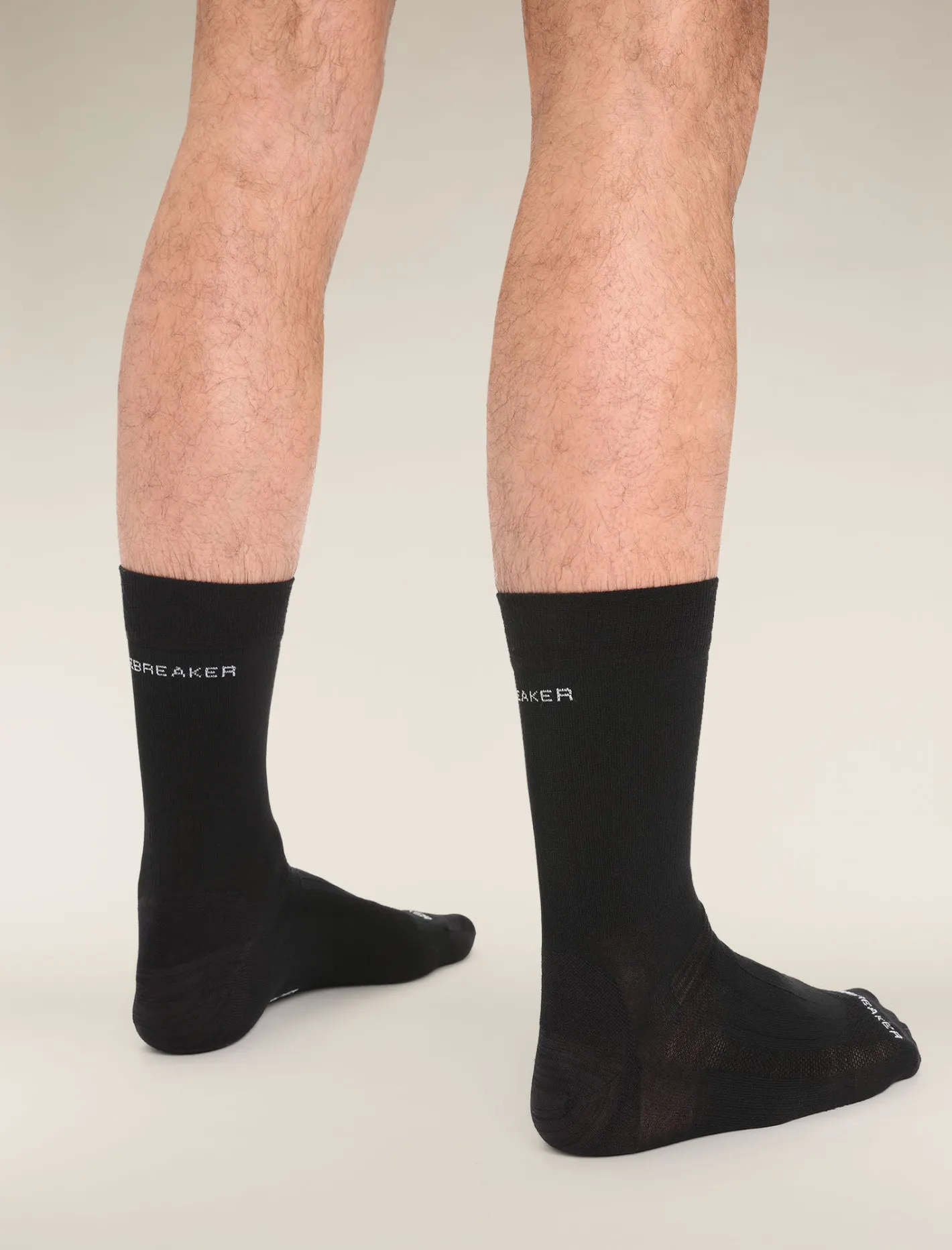 Icebreaker Socks^Men's Merino Hike Liner Crew Socks Black