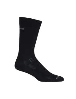 Icebreaker Socks^Men's Merino Hike Liner Crew Socks Black
