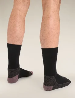 Icebreaker Socks^Men's Merino Hike+ Medium Crew Socks Black/Mink