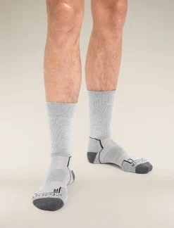 Icebreaker Socks^Men's Merino Hike+ Medium Crew Socks BlizzardHeather