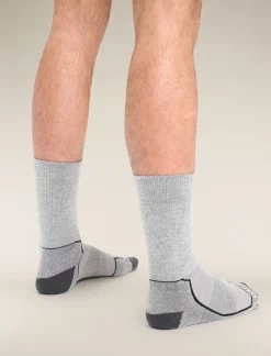 Icebreaker Socks^Men's Merino Hike+ Medium Crew Socks BlizzardHeather