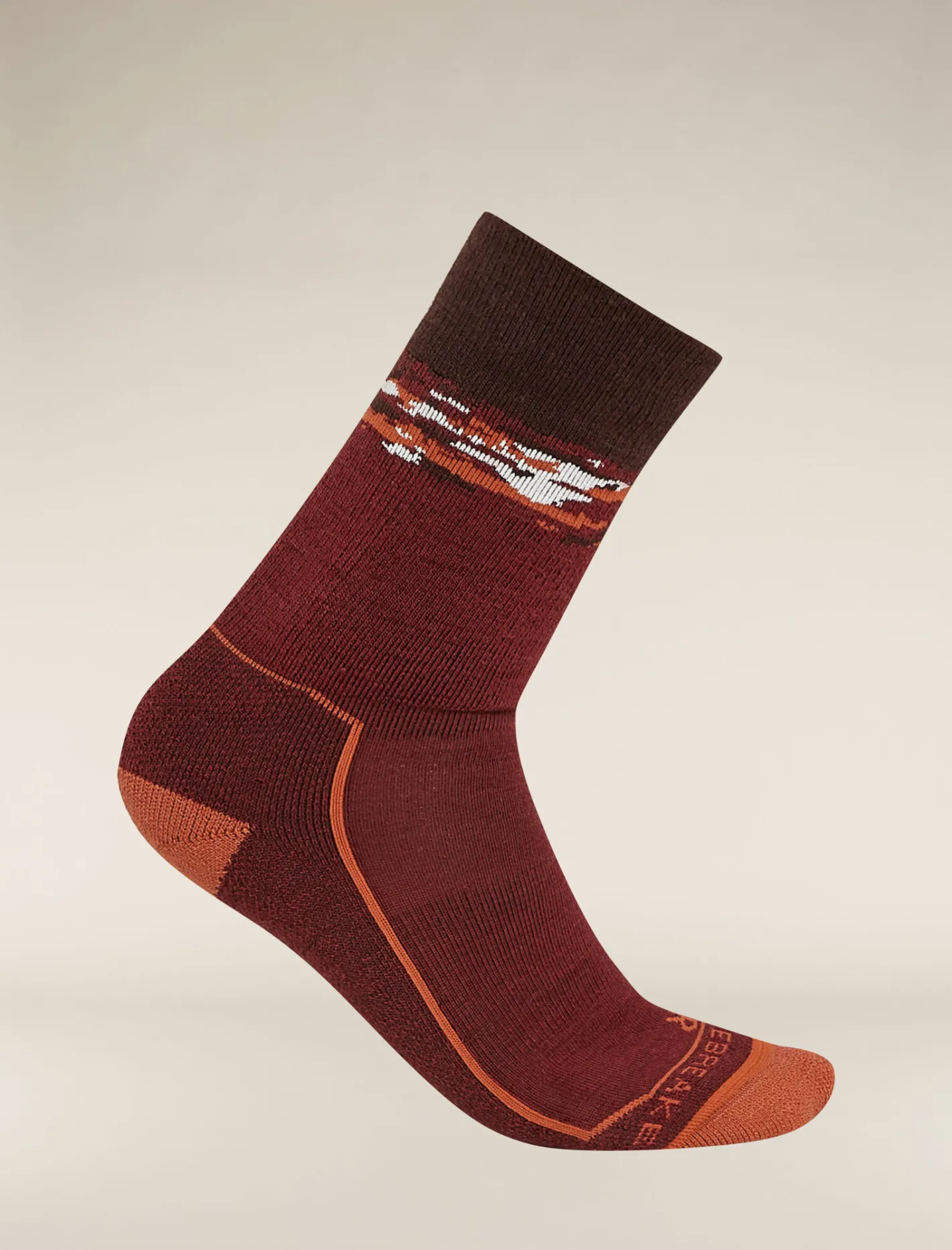 Icebreaker Socks^Men's Merino Hike+ Medium Crew Sedimentary Socks Port/Cedarwood