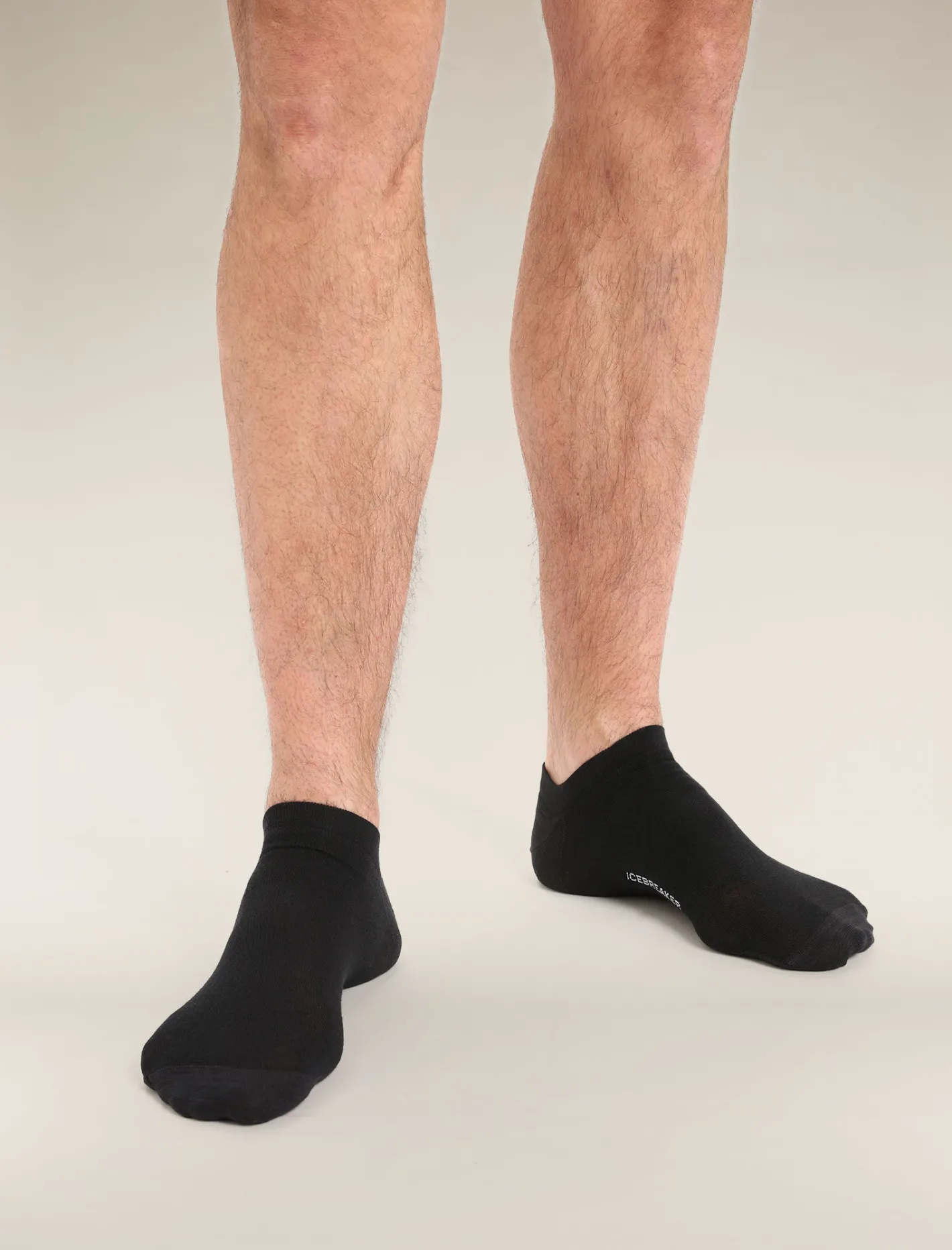 Icebreaker Socks^Men's Merino Lifestyle Fine Gauge No Show Socks Black/Snow