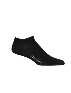 Icebreaker Socks^Men's Merino Lifestyle Fine Gauge No Show Socks Black/Snow