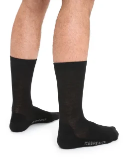 Icebreaker Socks^Men's Merino Lifestyle Light Crew Socks Black