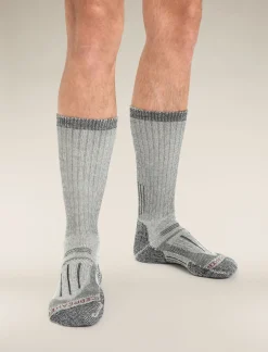 Icebreaker Socks^Men's Merino Mountaineer Mid Calf Socks JetHeather/Espresso