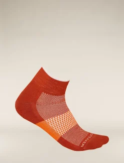 Icebreaker Socks^Men's Merino Multisport Light Mini Socks Molten/Snow
