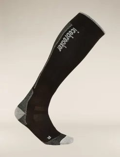 Icebreaker Socks^Men's Merino Ski+ Ultralight Over The Calf Socks Black/Ether