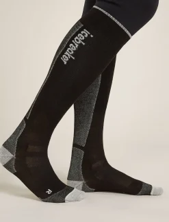 Icebreaker Socks^Men's Merino Ski+ Ultralight Over The Calf Socks Black/Ether