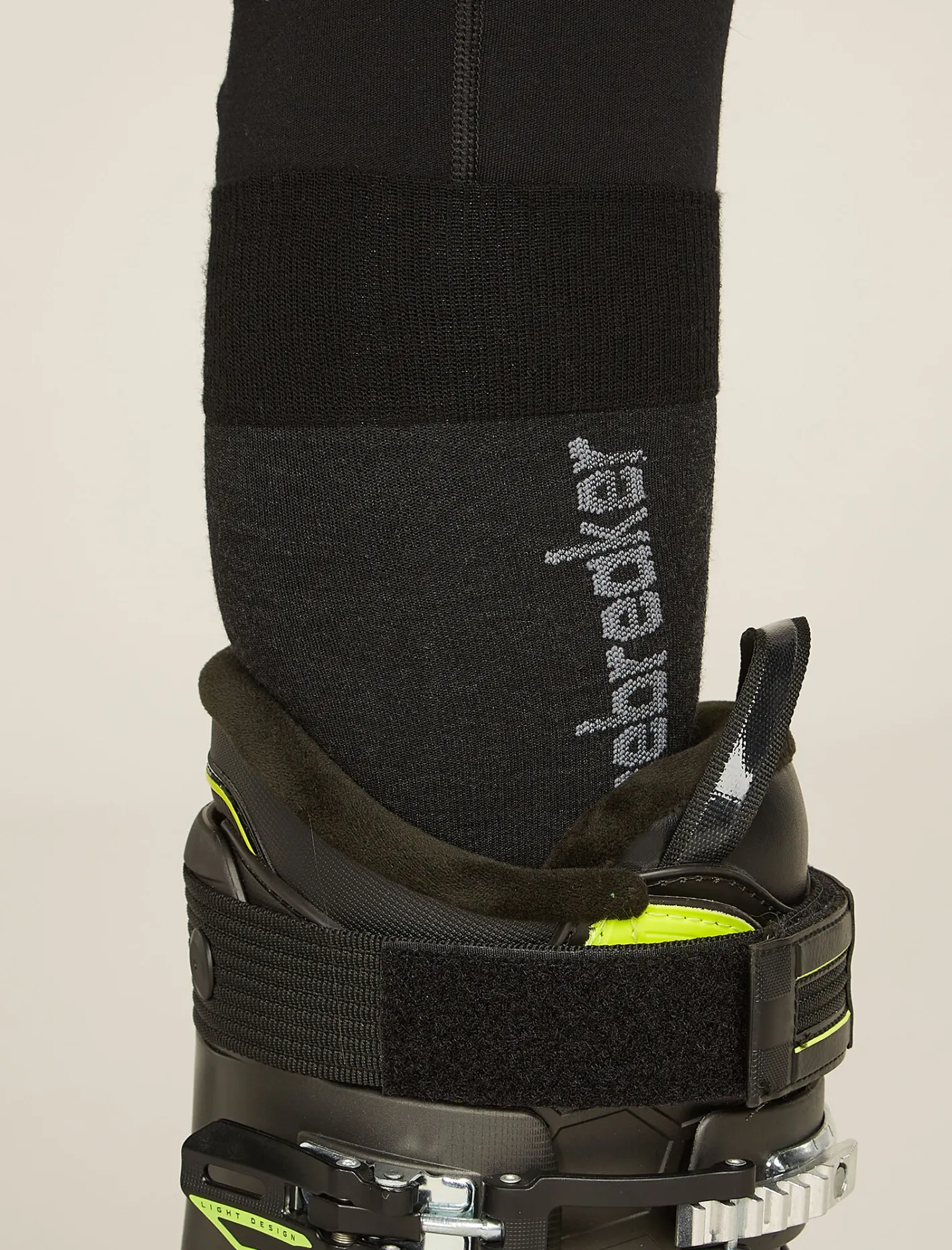 Icebreaker Socks^Men's Merino Snow Liner Over The Calf Socks Black/Ether