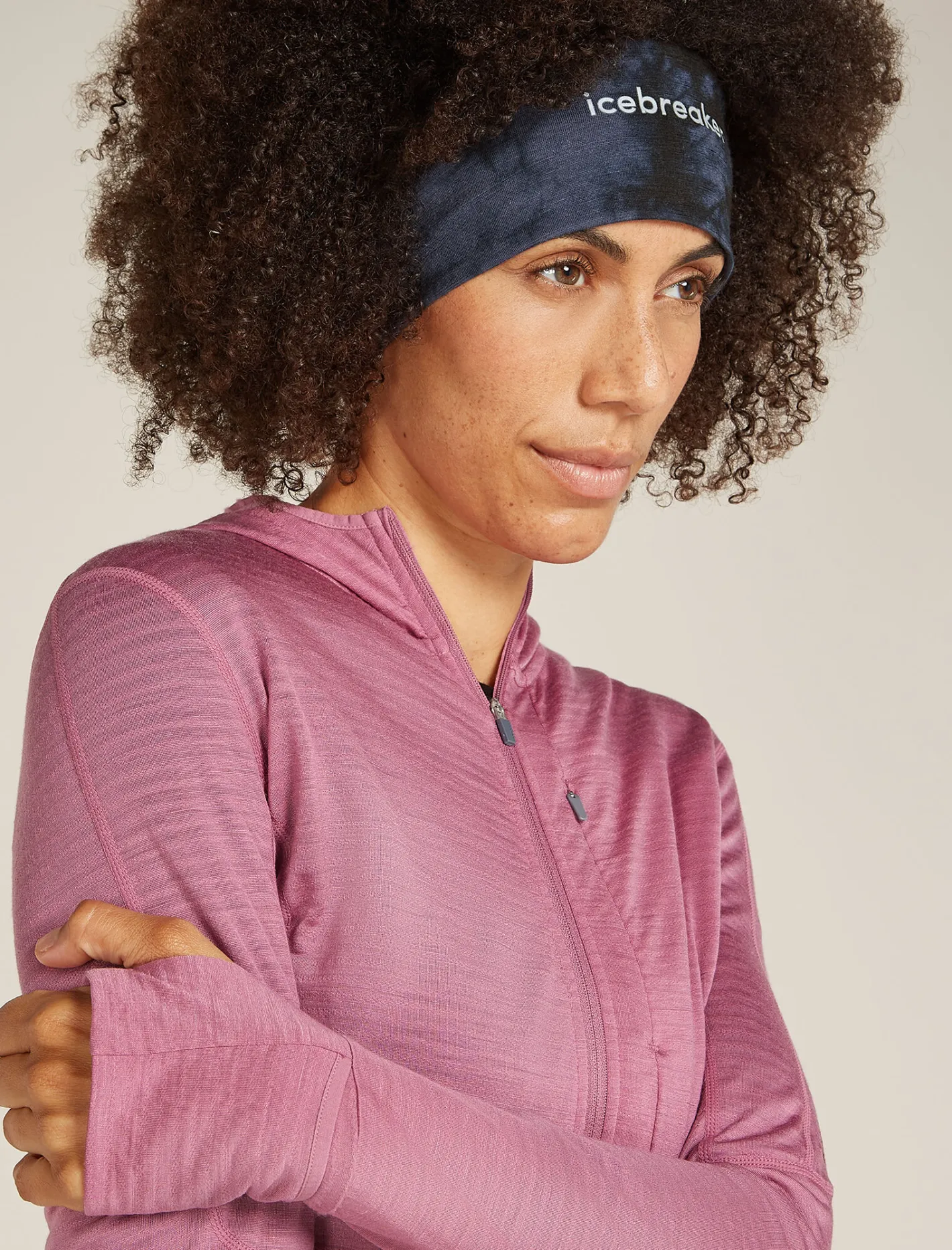 Icebreaker Accessories|Accessories^Unisex Merino 200 Oasis Headband Cloud Dye Graphite/Black