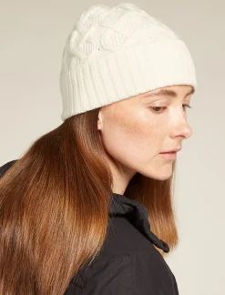 Icebreaker Accessories|Accessories^Unisex Merino Cable Knit Beanie Undyed
