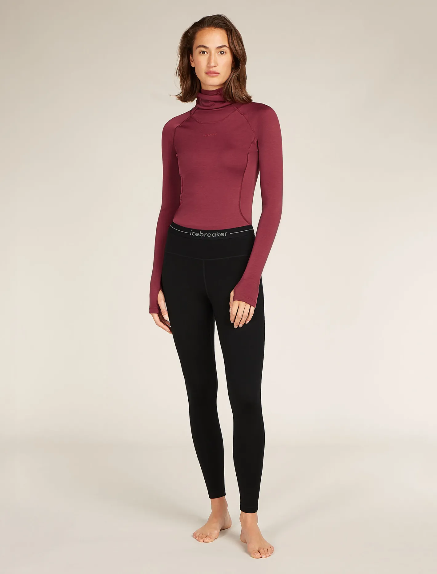 Icebreaker Base Layers^Women's 300 MerinoFine™ Polar Thermal Leggings Black